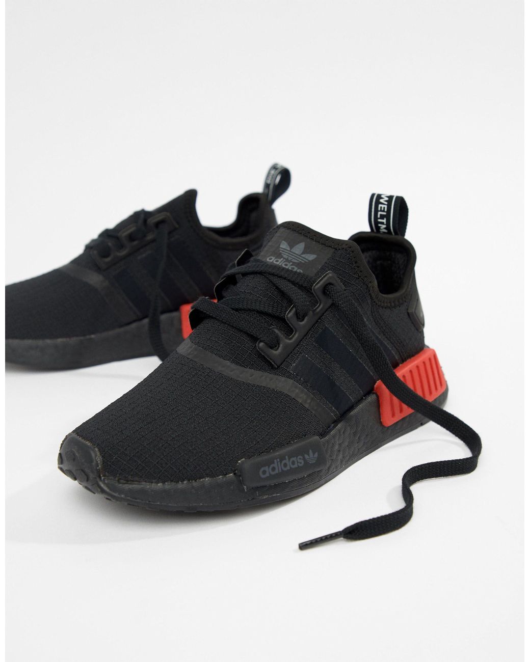 Zapatillas en negro con rojo Nmd R1 adidas Originals de color Negro | Lyst