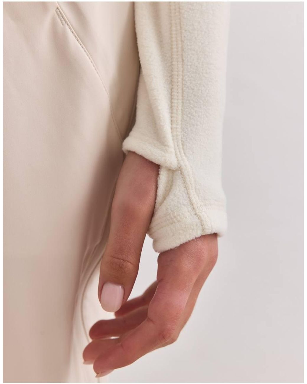Aim'n Natural Cream Stretch Fleece Zip Jacket