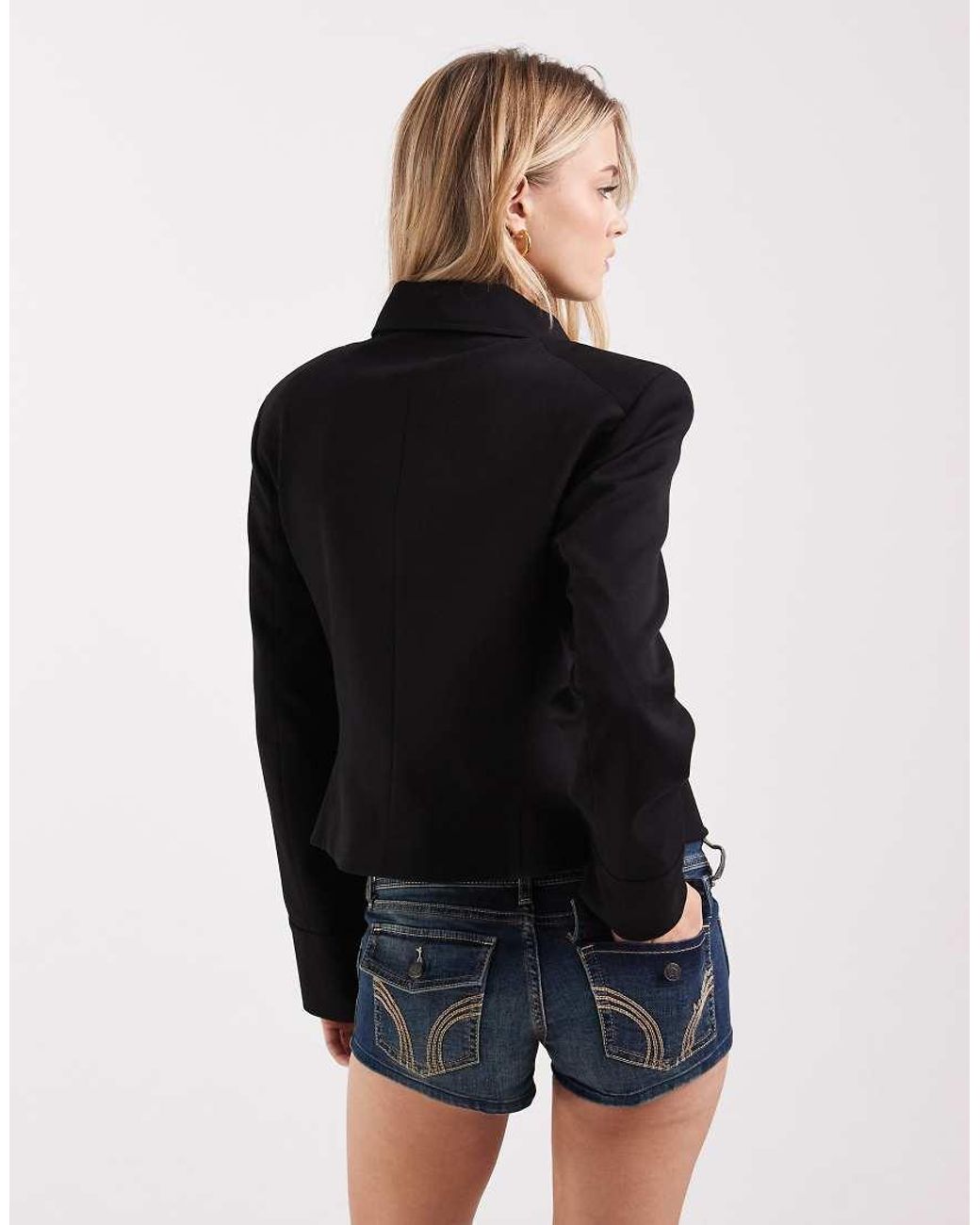 ASOS Black Shrunken Drummer-style Jacket