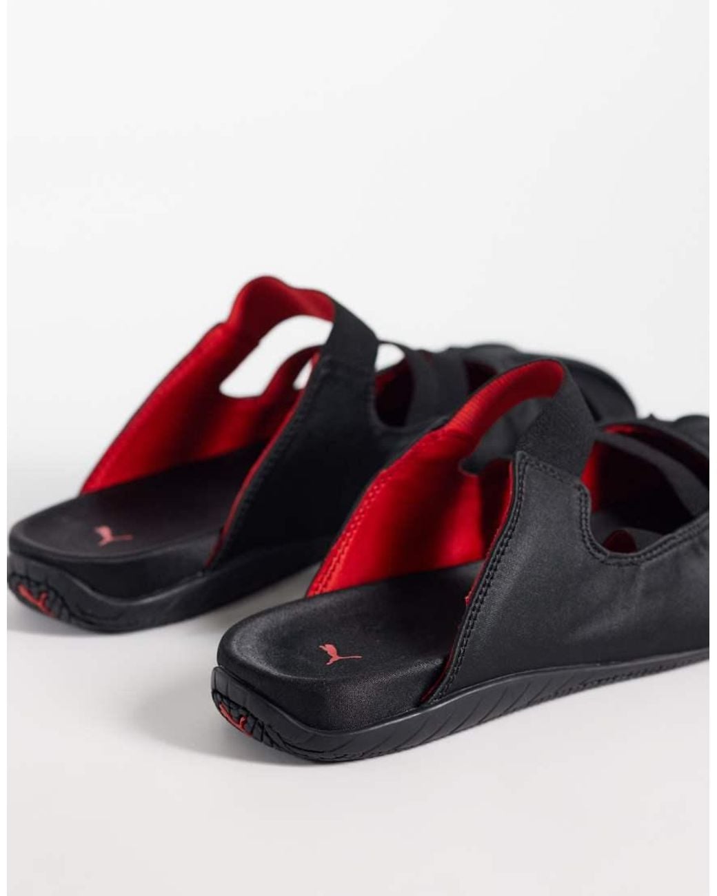 PUMA Black Speedcat Mule Satin Ballet Flats