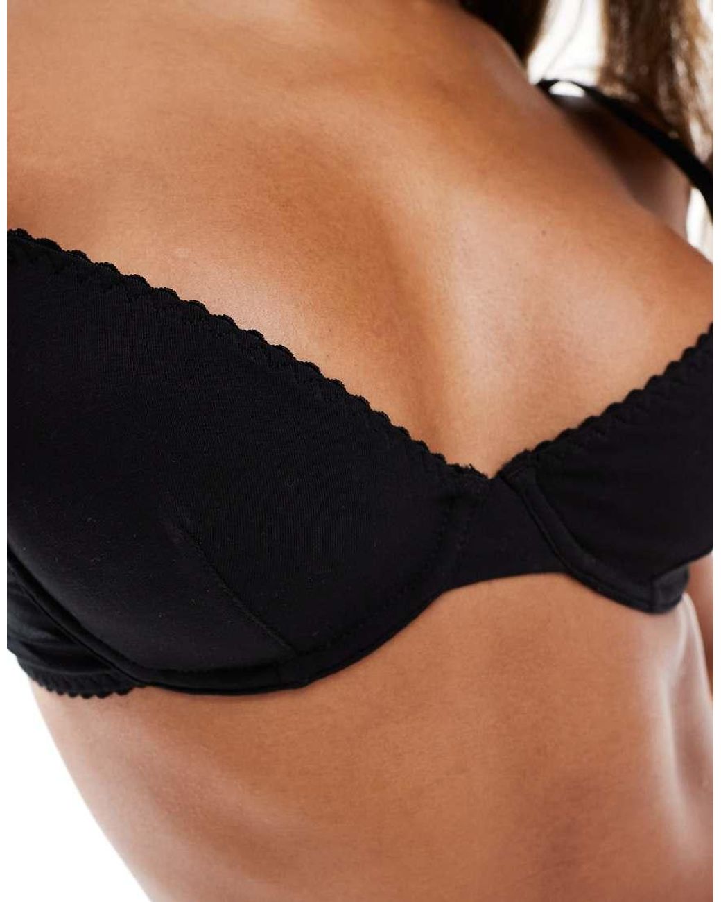 ASOS Brown Mila Cotton Underwired Bra