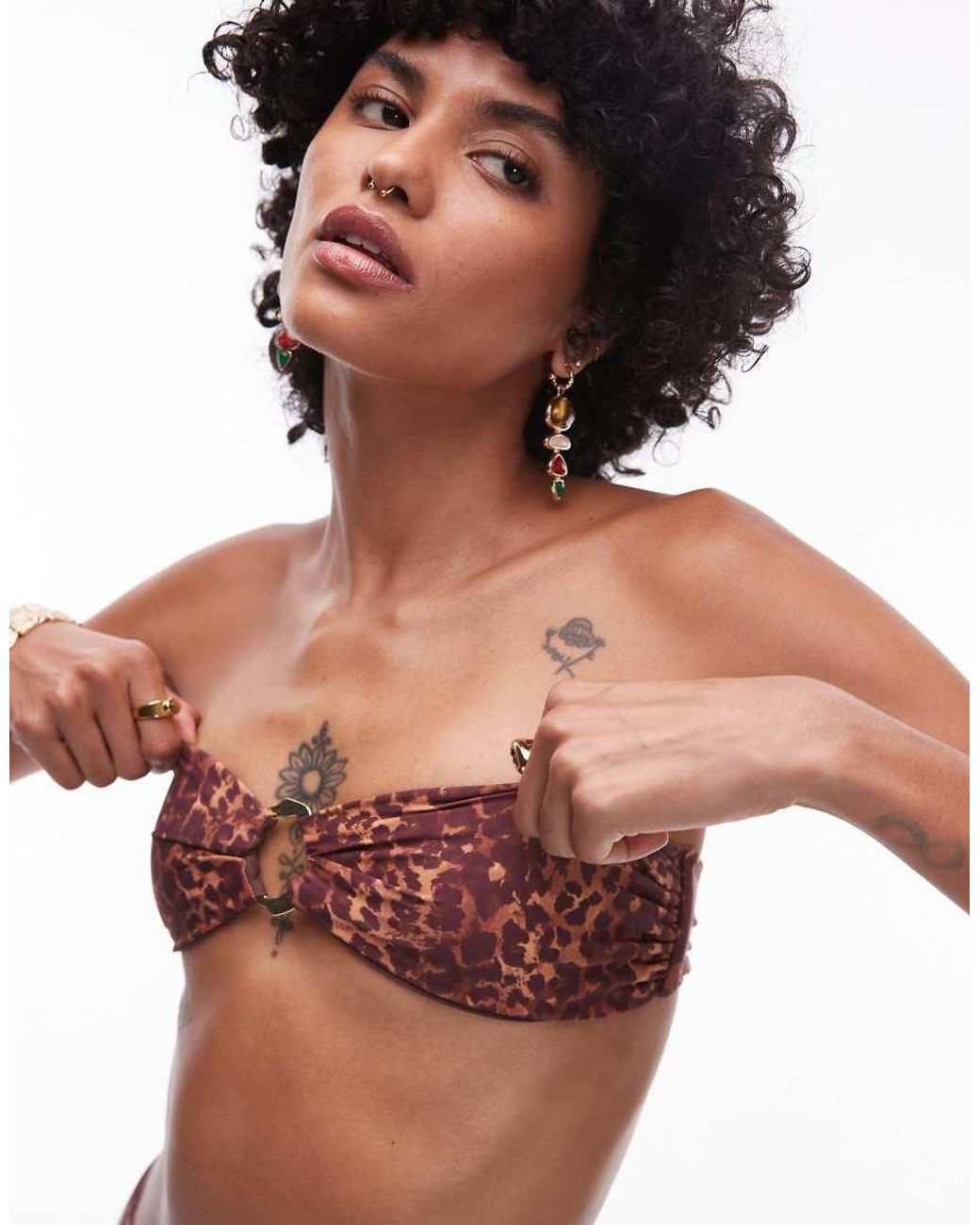 VDM The Label Brown Vdm Reversible Bandeau Bikini Top