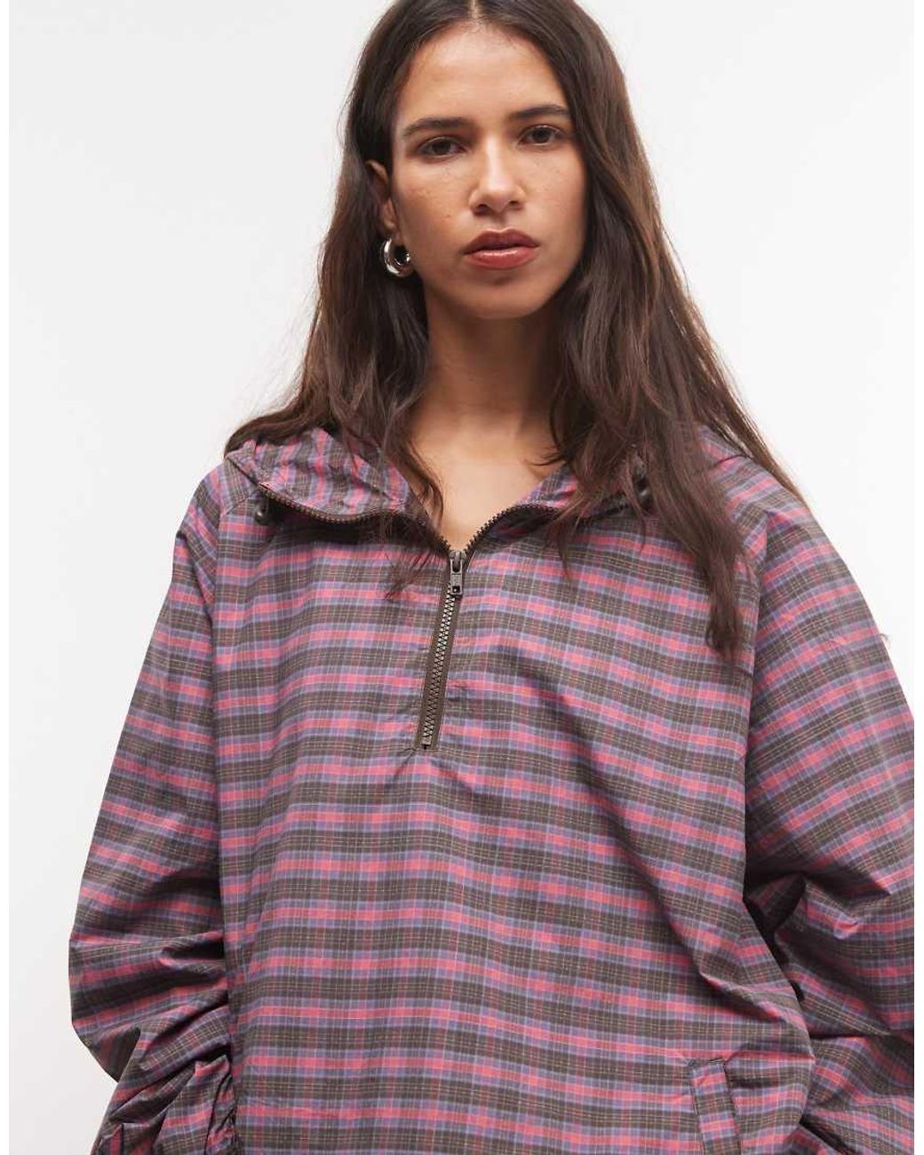 Collusion Purple Unisex Oversized Hooded Track Jacket