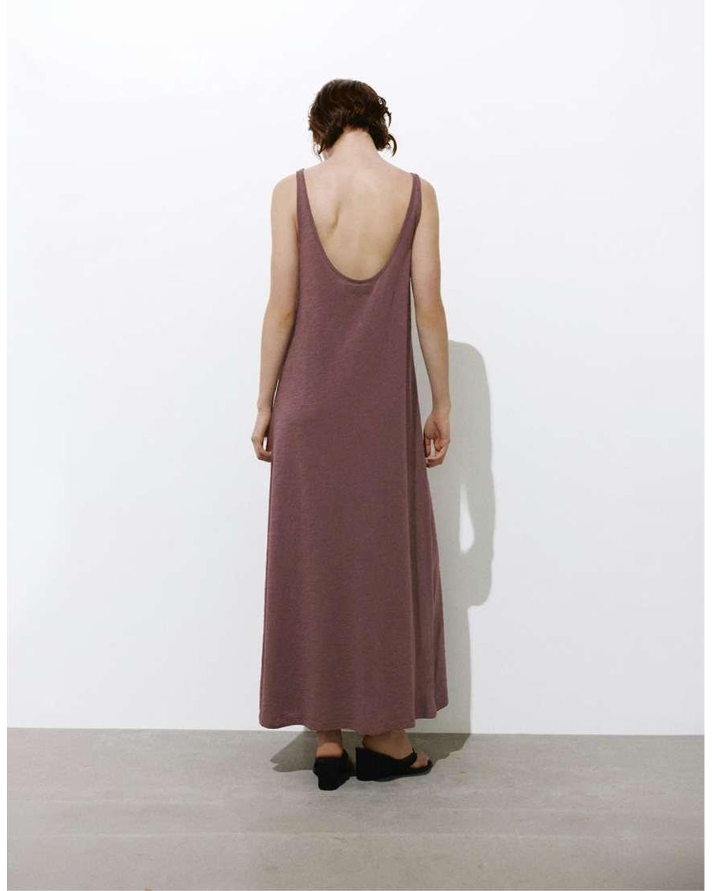 Pull&Bear Brown Strappy Midi Dress