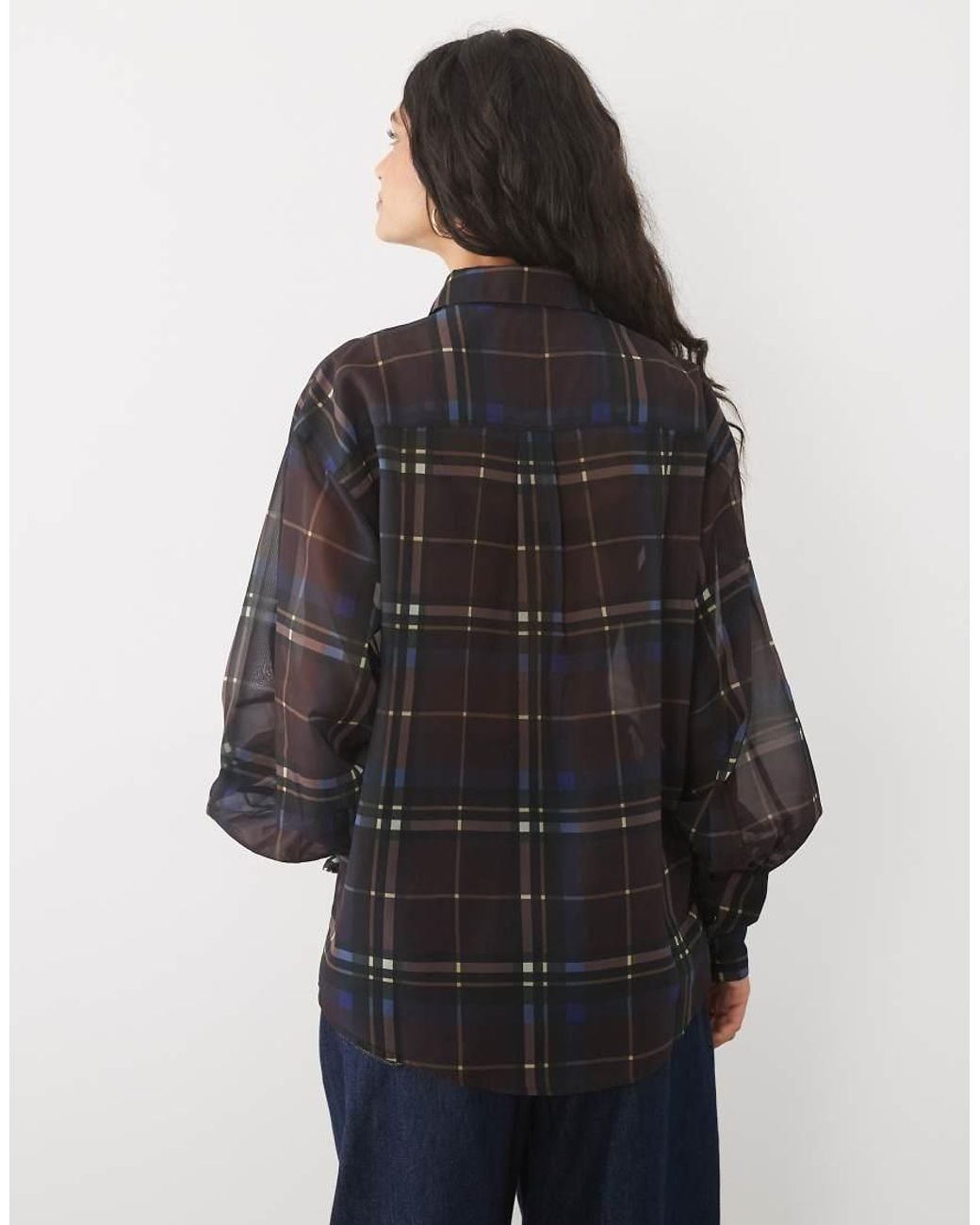 ASOS Blue Sheer Oversized Shirt