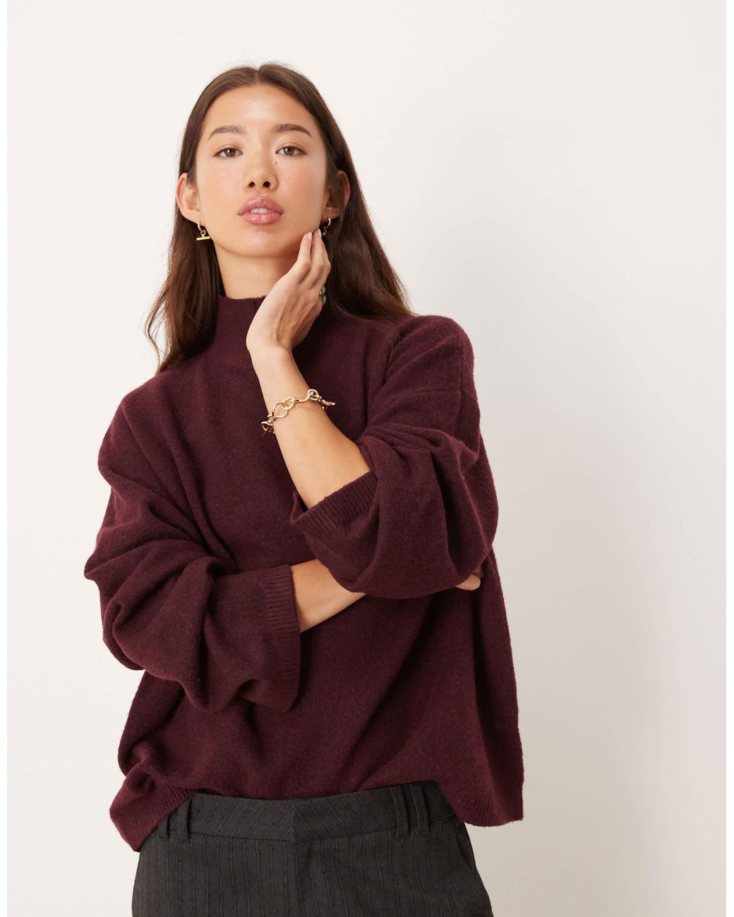 ASOS Purple – longline-pullover