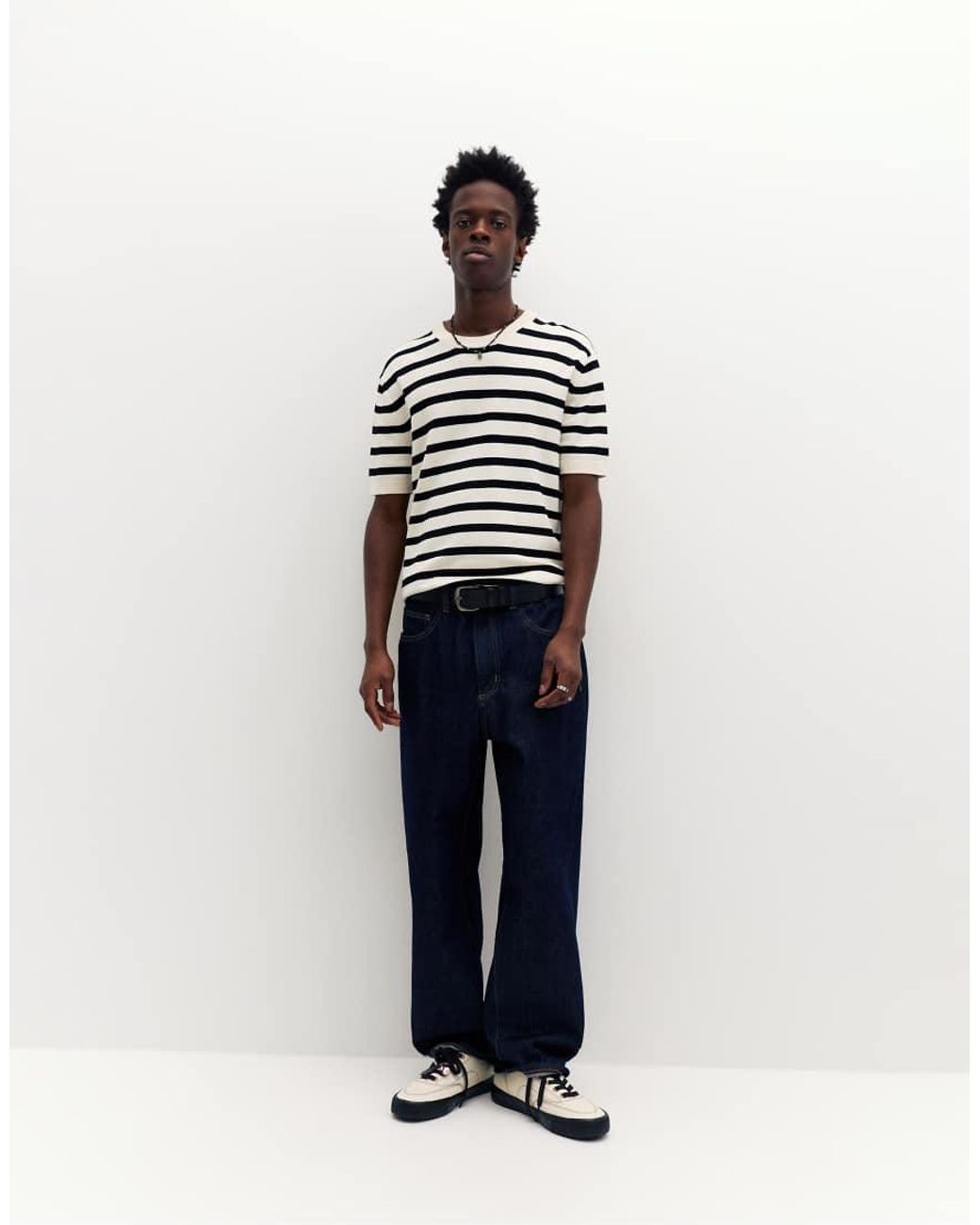 Pull&Bear Multicolor Short Sleeve Jumper for men