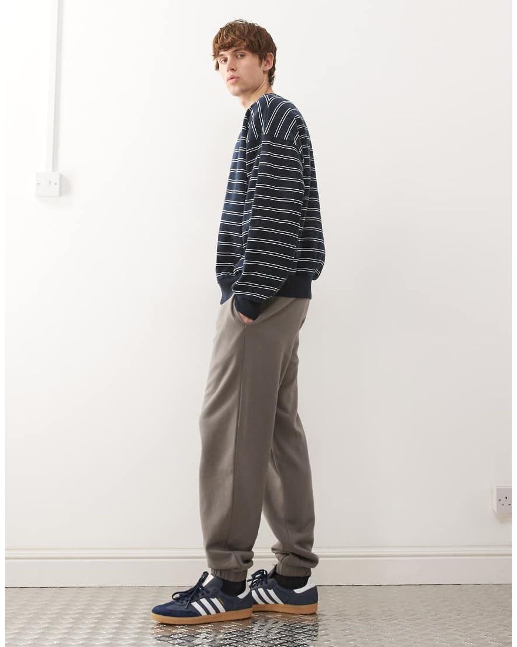 Collusion Gray Charcoal Cuffed jogger for men