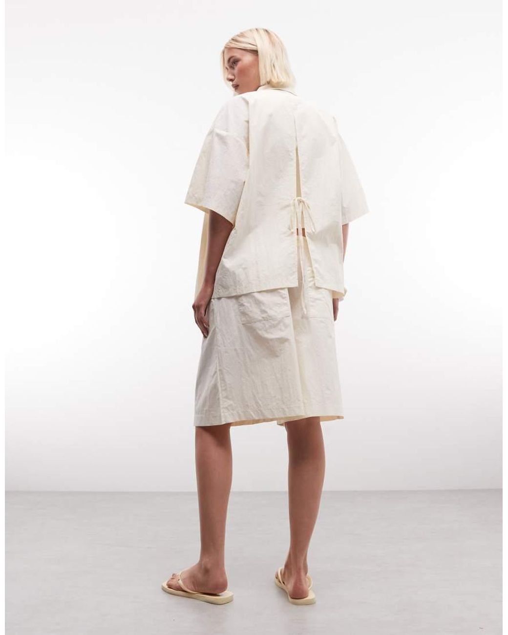 ASOS Natural Longline Shorts