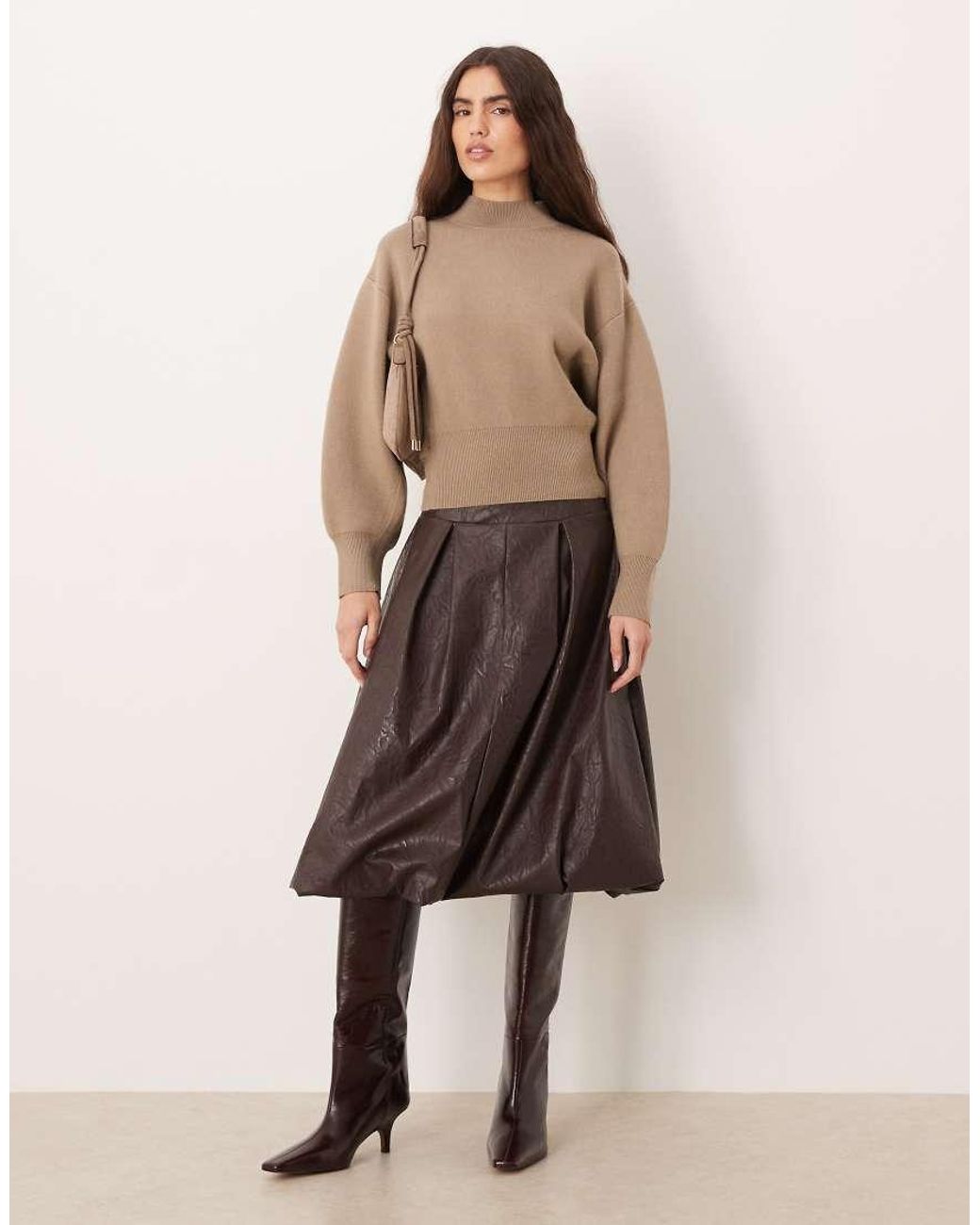 Mango Natural Cinched Waist Jumper