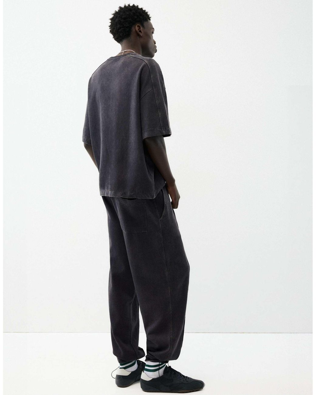 Pull&Bear Jogginghose mit washed-effekt in Black für Herren