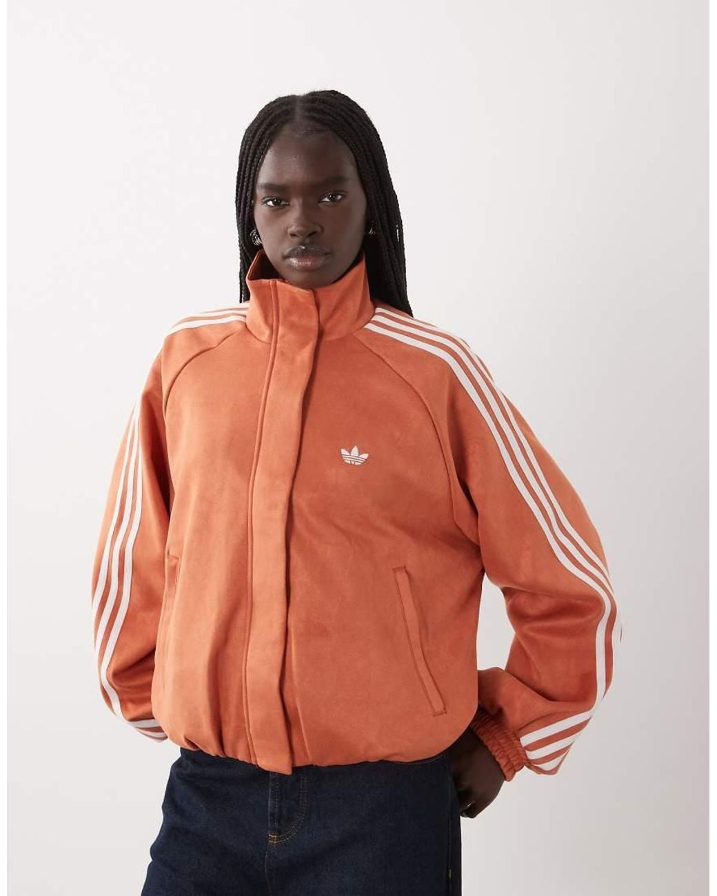 Adidas Originals Orange Suede Track Jacket