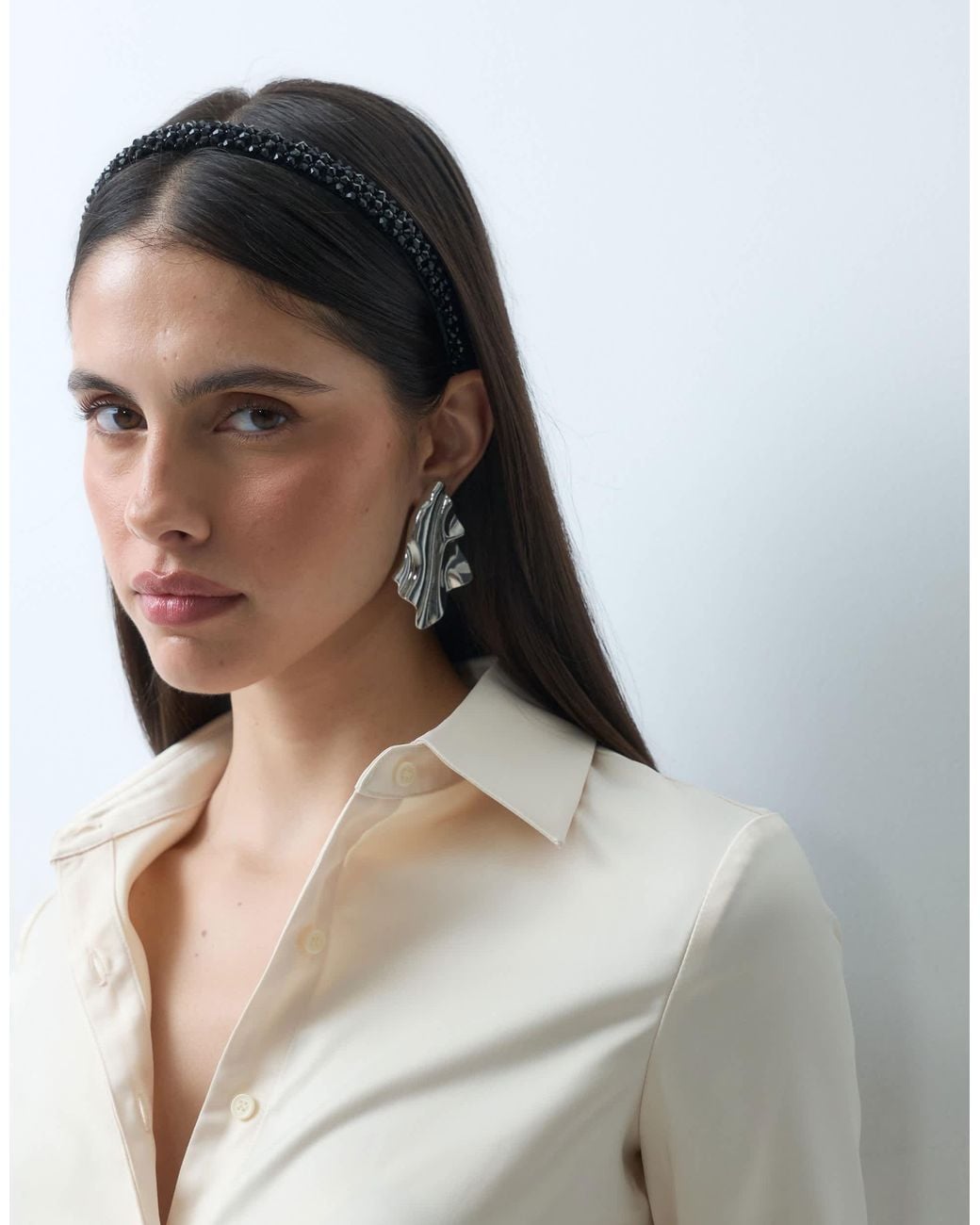 Accessorize Black Beaded Sparkle Headband
