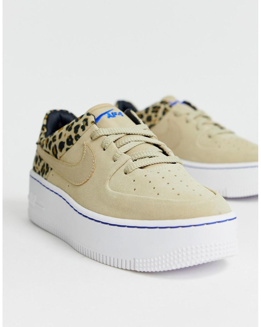 Nike Rubber Leopard Print Air Force 1 Sage Sneakers | Lyst UK