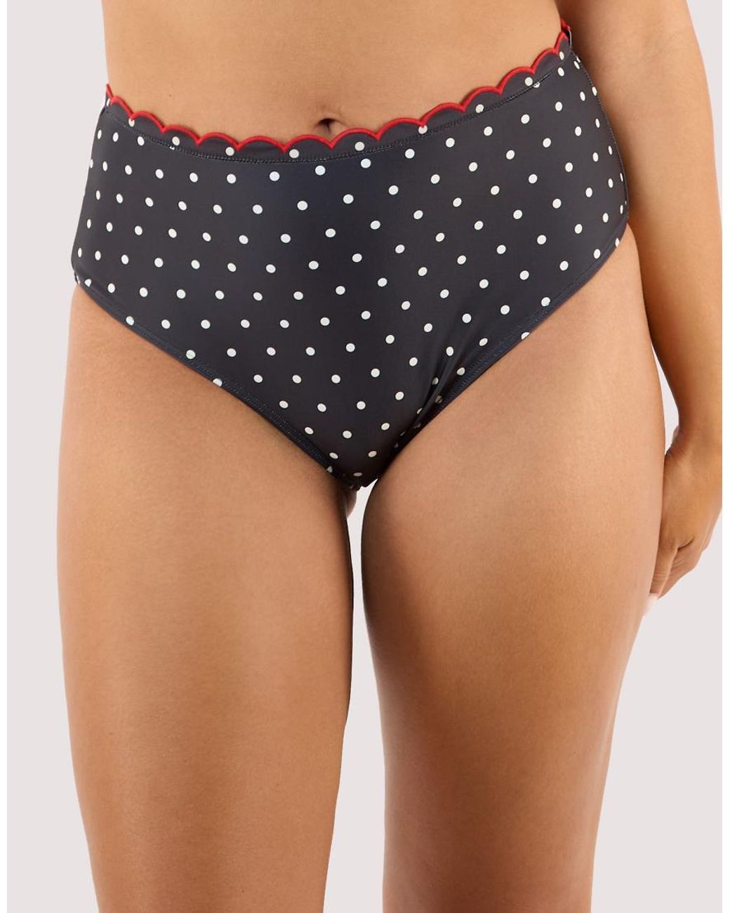 Peek & Beau Blue Dottie Scallop High Waist Brief
