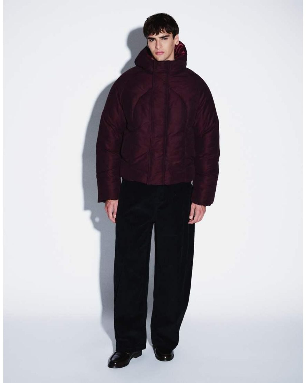 ASOS Oversized Gewatteerd Jack in het Blue voor heren