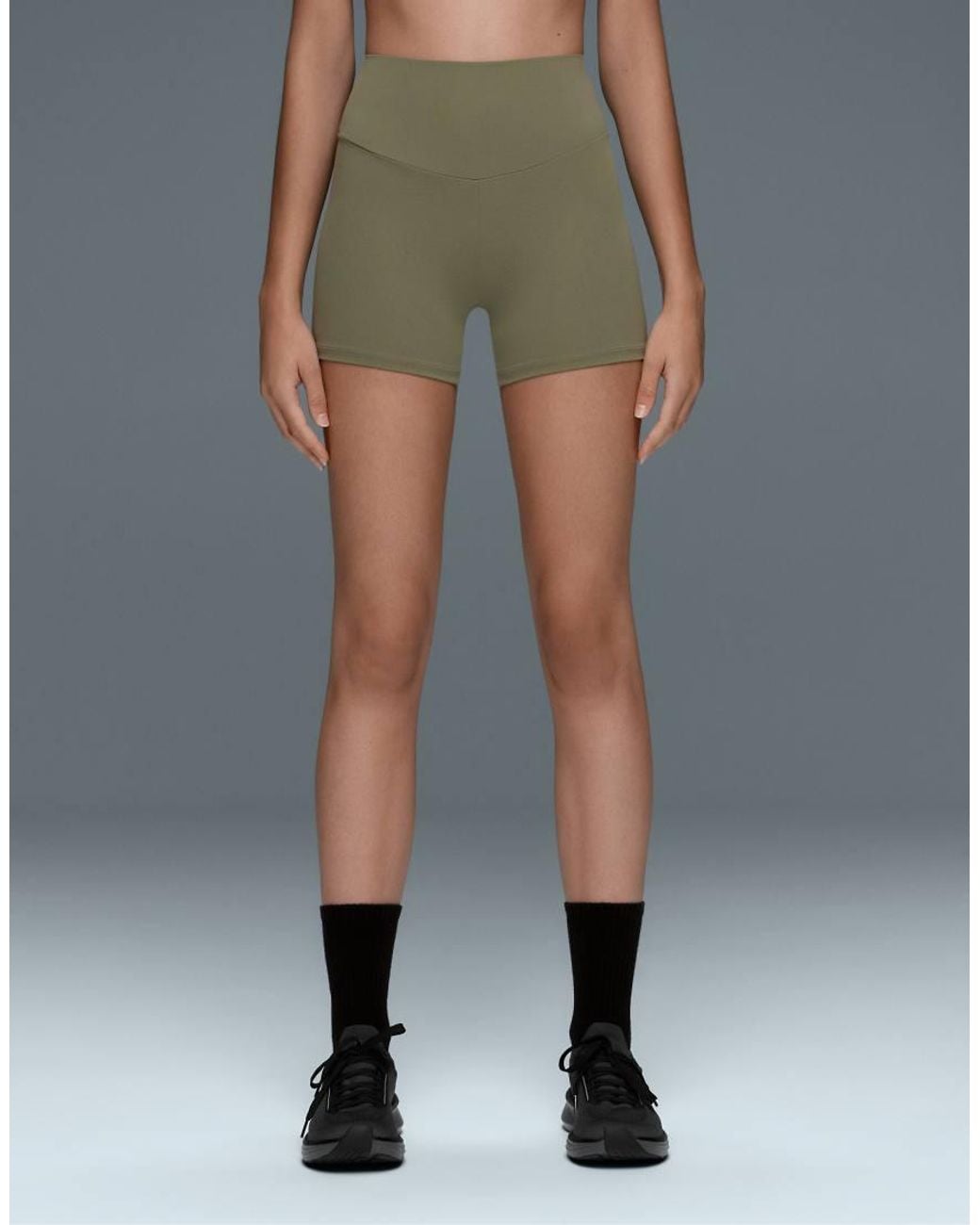 Oysho Gray Comfortlux High-rise 10cm Hot Pants