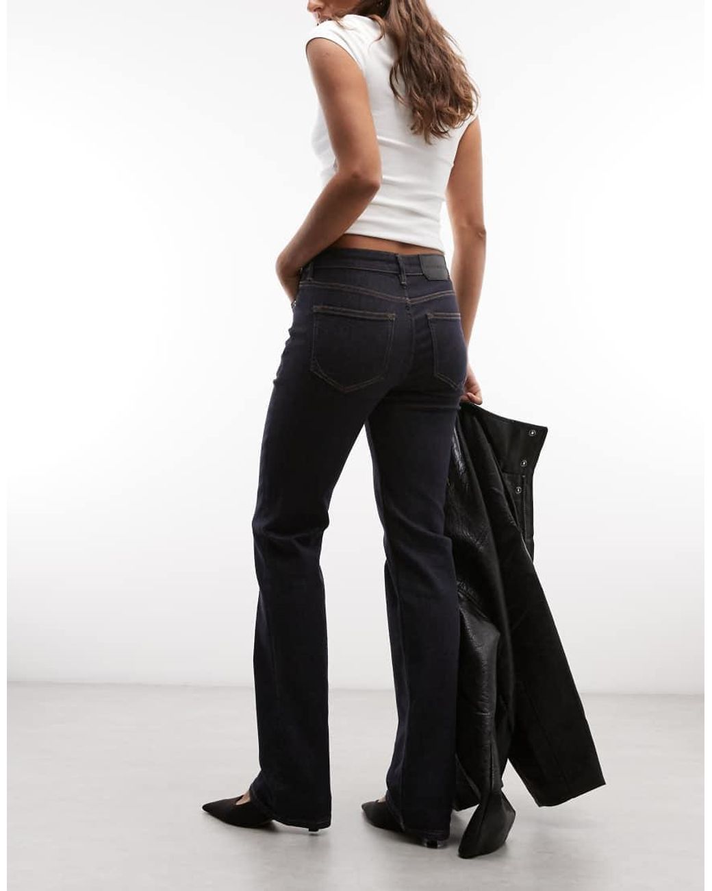 AllSaints Black Haldan Slim Bootcut Denim Jeans