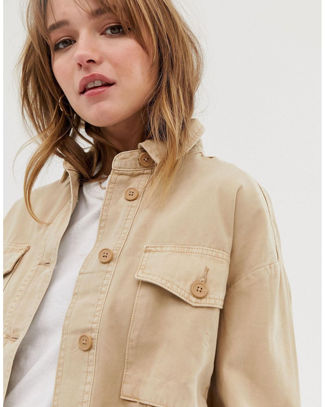 Only cropped utility clearance jacket
