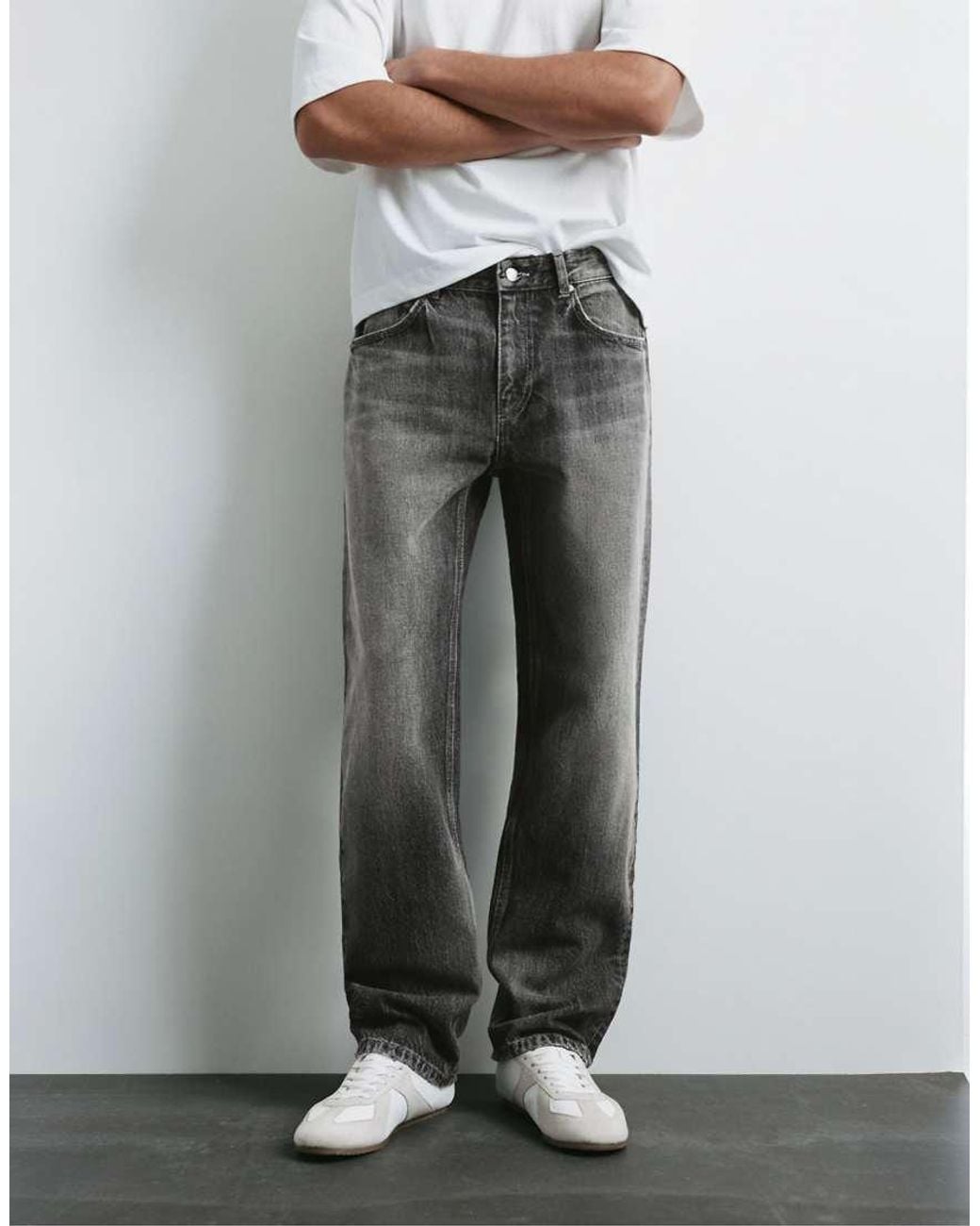 Pull&Bear White Straight-leg Jeans for men