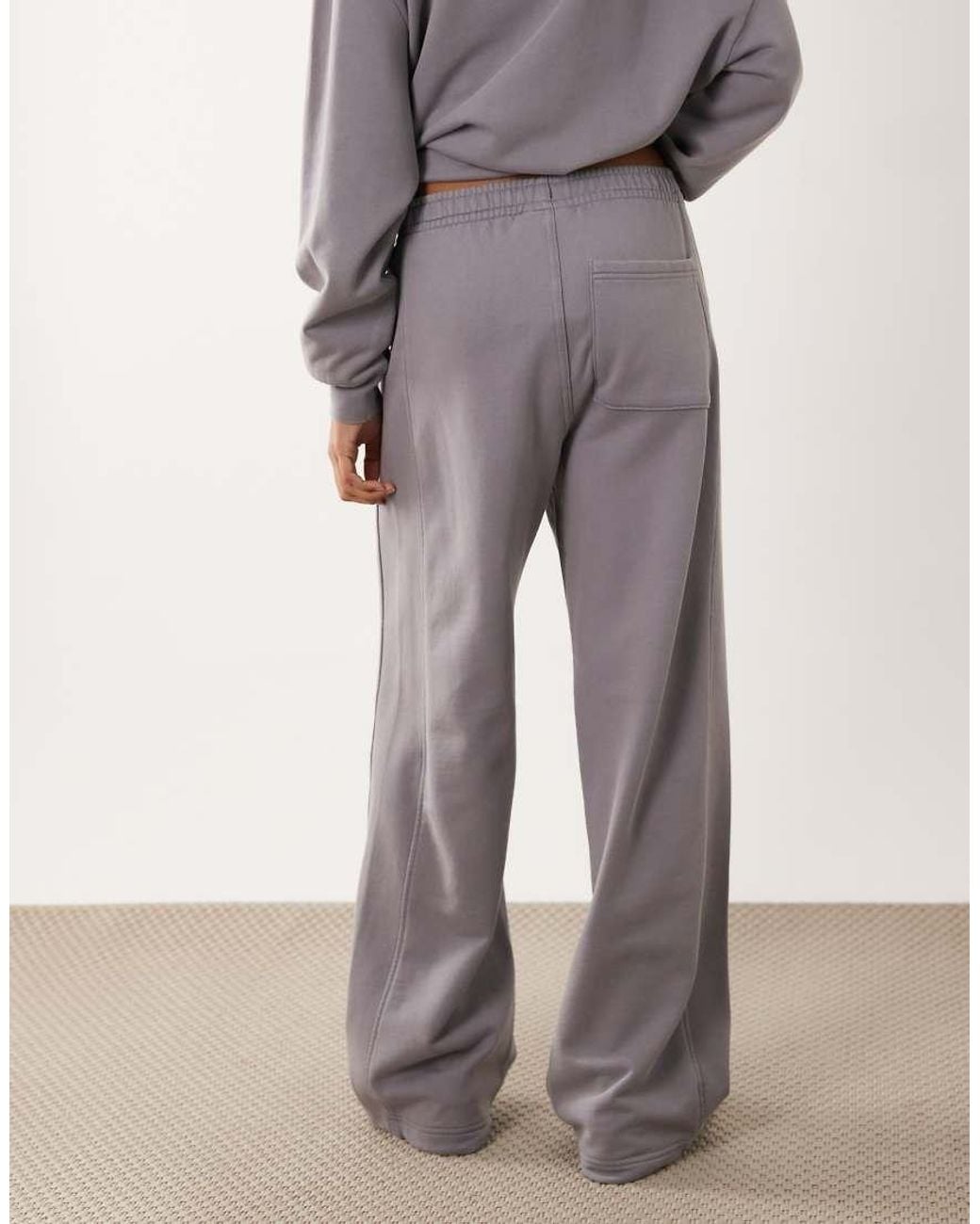 Calvin Klein Gray Woven Label Terry Trouser Co-ord