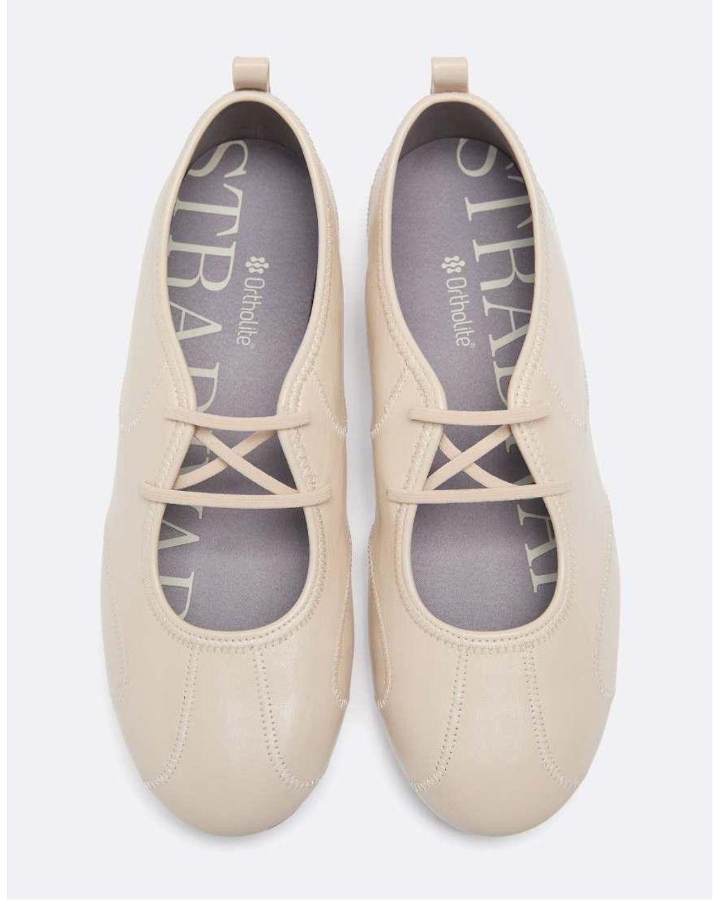Stradivarius White Elasticated Sneaker Ballerinas