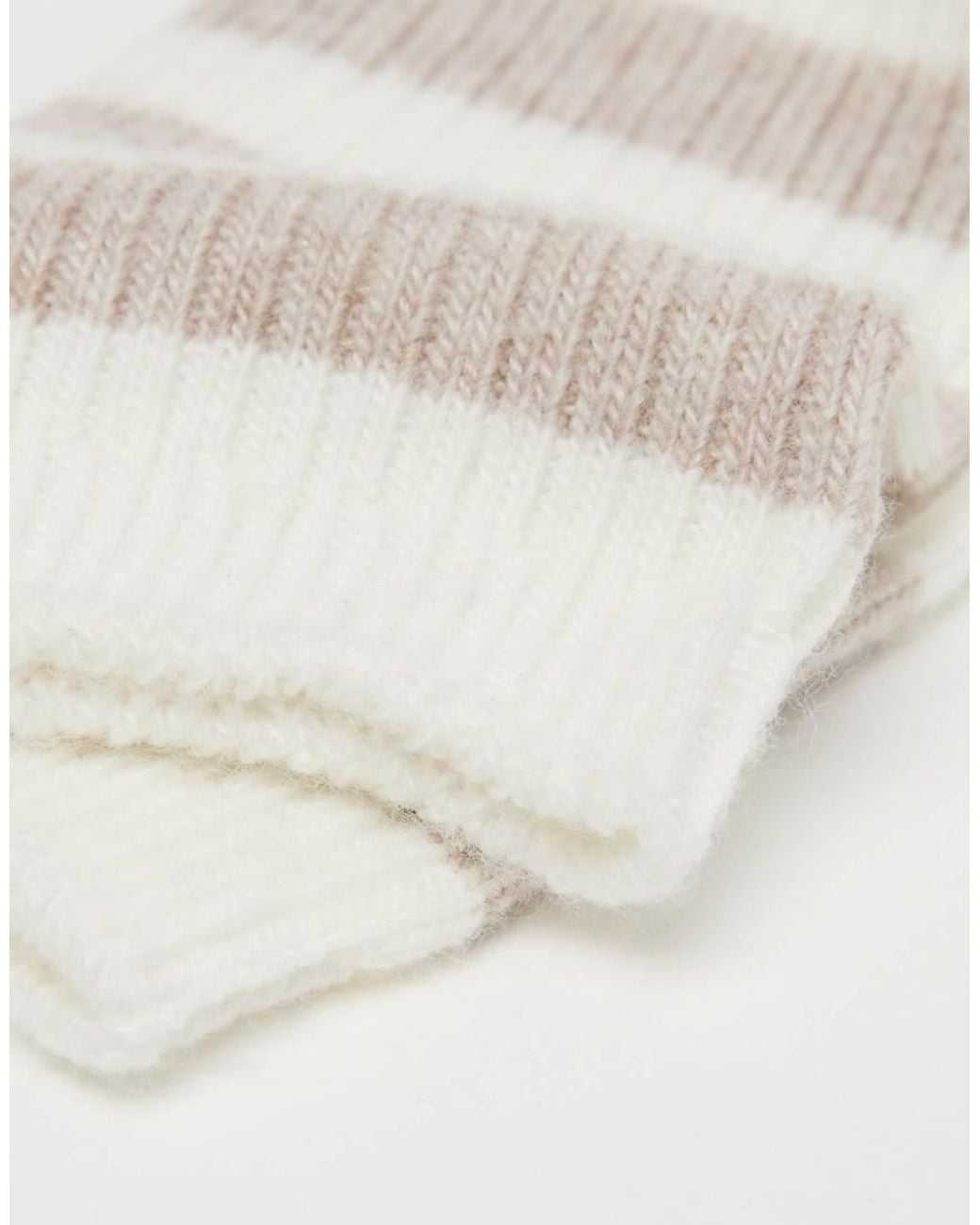 Tezenis White Heavy Wool-Blend Ankle Socks