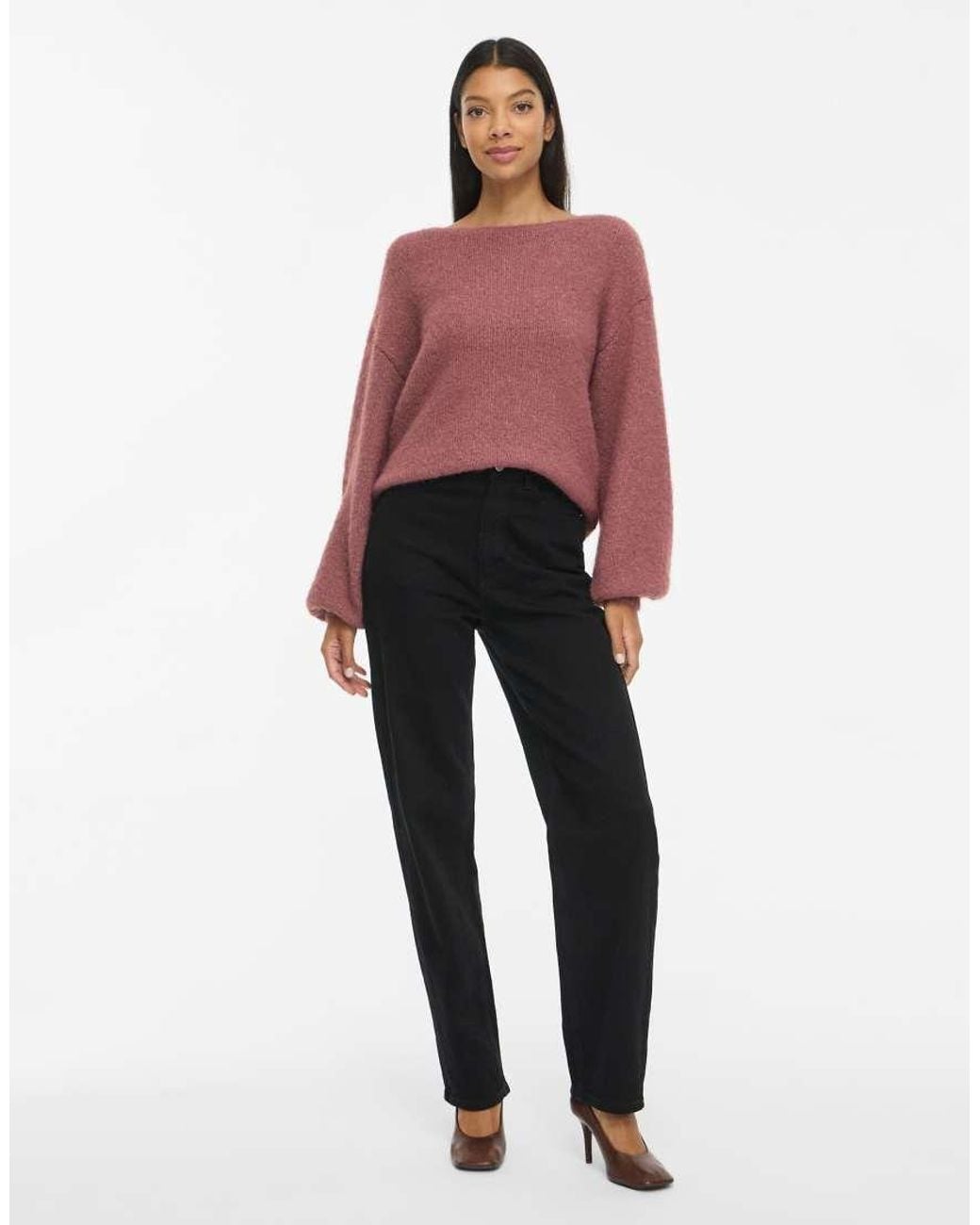 Vila Red Knitted Pullover