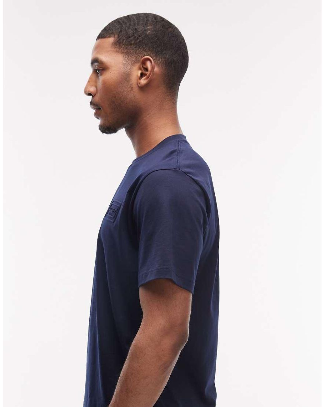 Lacoste Blue Embossed Logo Relaxed Fit T-shirt for men