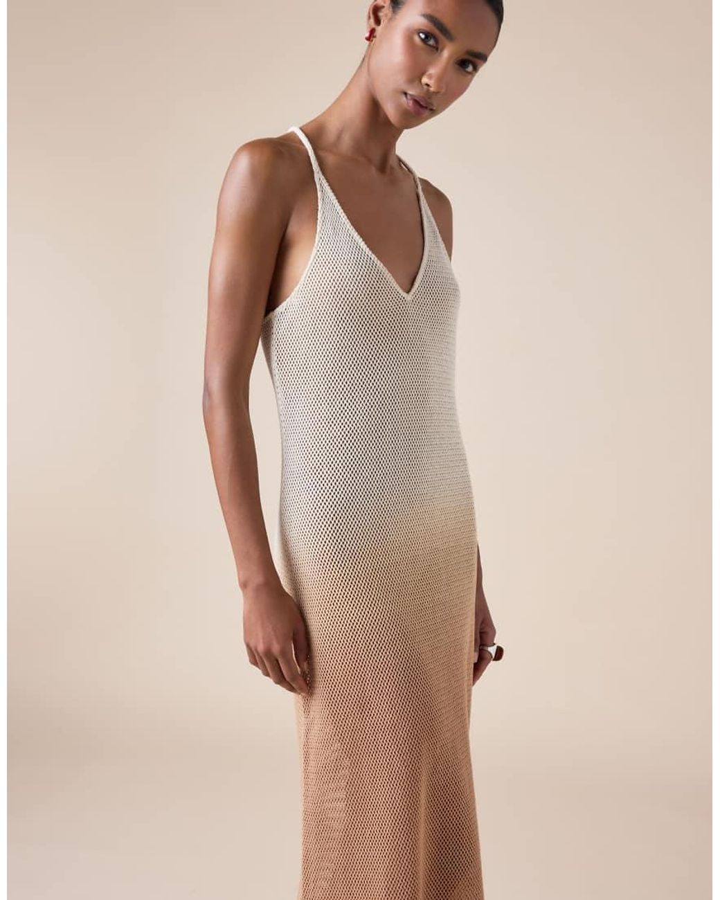 Calzedonia Natural Fishnet Beach Dress