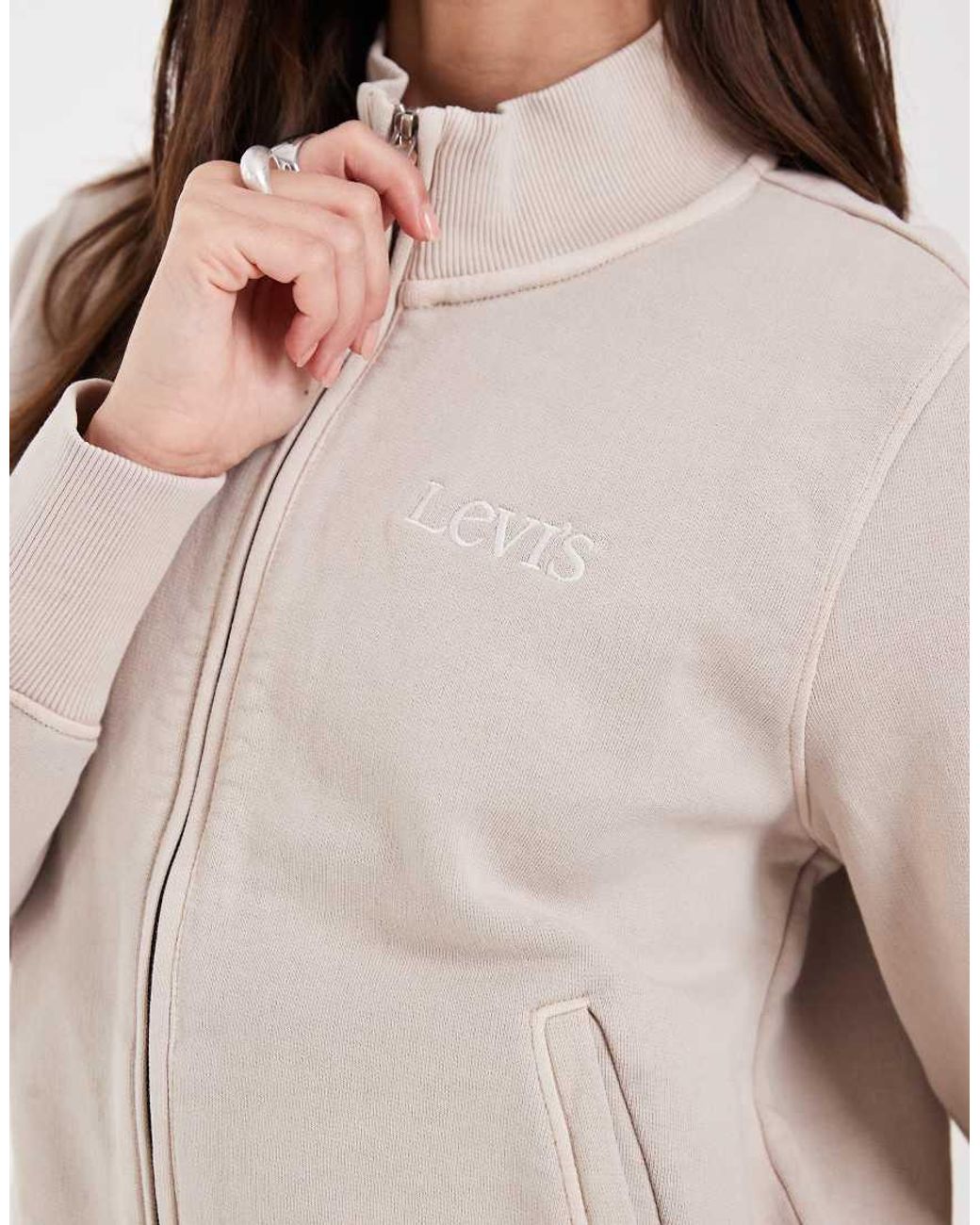 Levi's Natural Slim Fit Zip Up Funnel Neck Jumper
