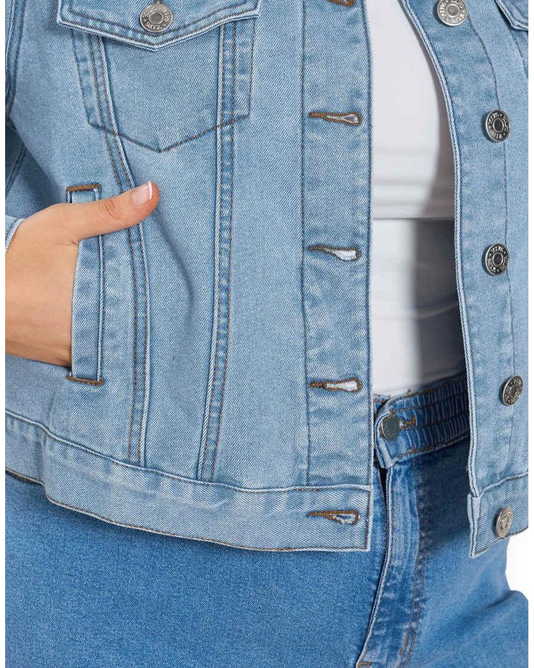 Yours Clothing Blue Denim Jacket