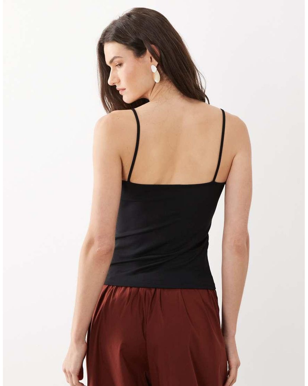 Mango Black Strappy Cami Top