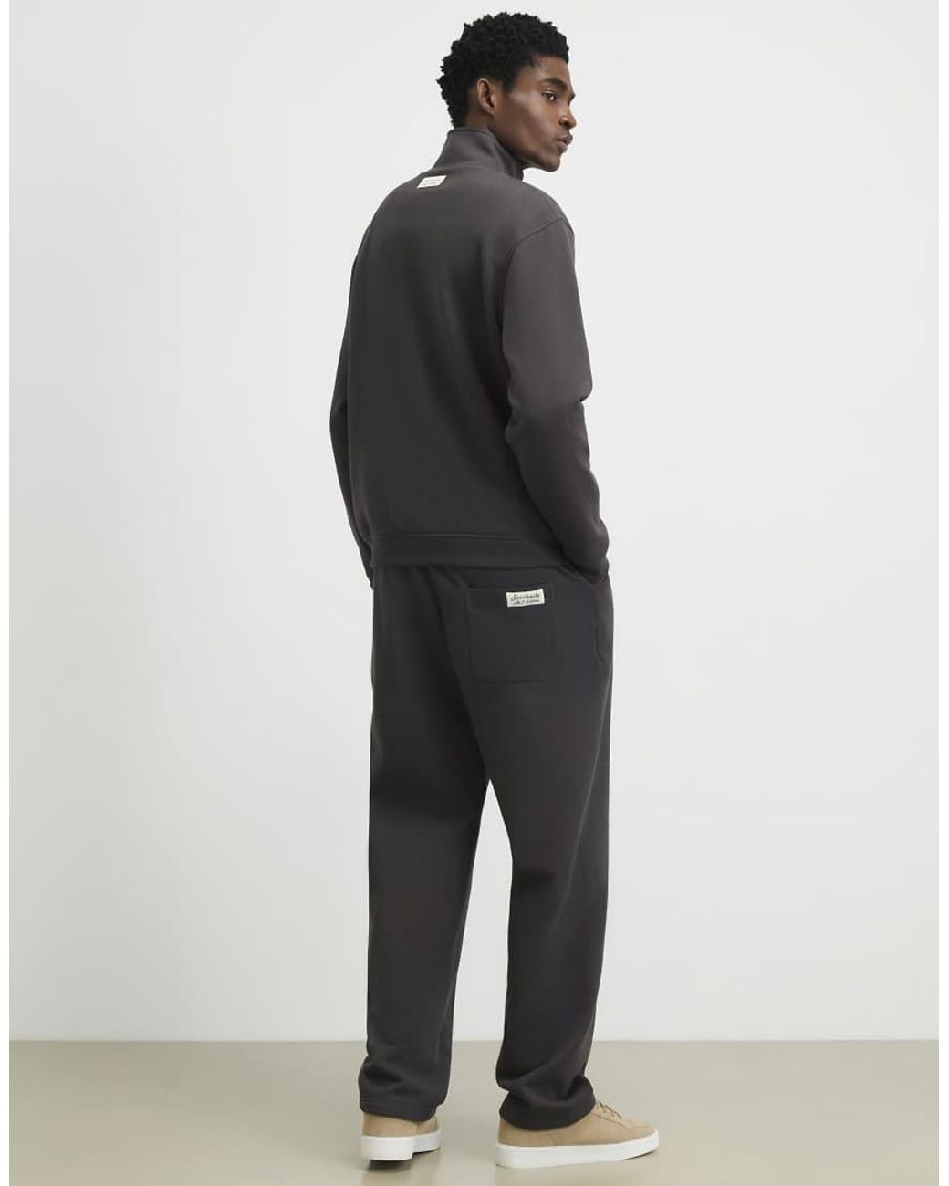 River Island Gray Regular Fit Sanctuaire Patch Joggers for men