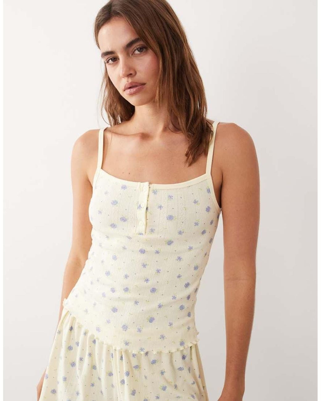 ASOS Natural Mix And Match Pointelle Pyjama Cami