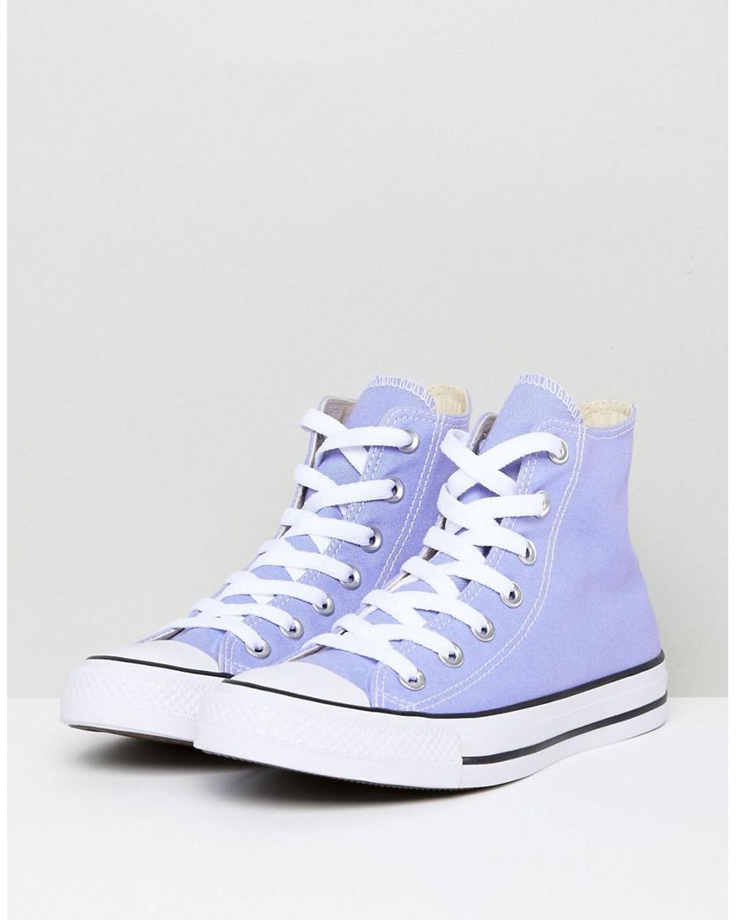 Converse Chuck Taylor All Star Hi Trainers In Lilac in Blue | Lyst