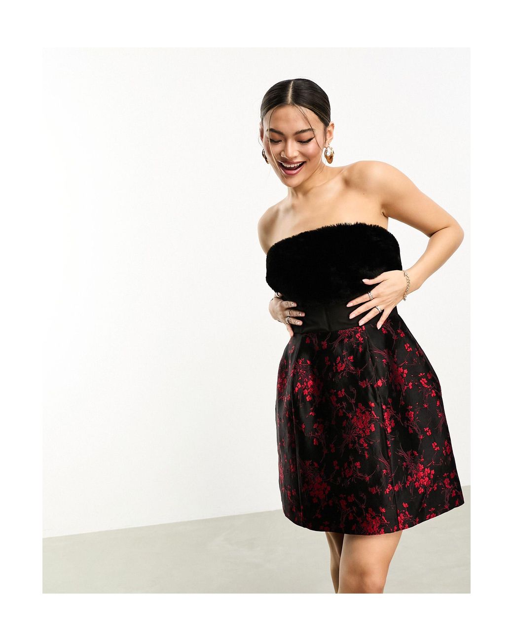 Robe De Soirée JS Collections - Taille 6 - Noir Et Bleu Royal - Fausse Enveloppe Satin - Neuve