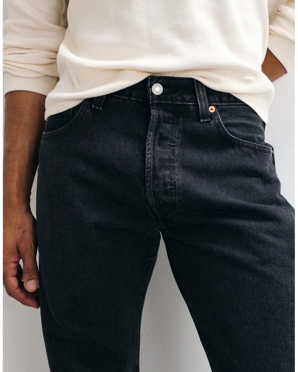 Levi's Black 501 Relaxed Jeans for men