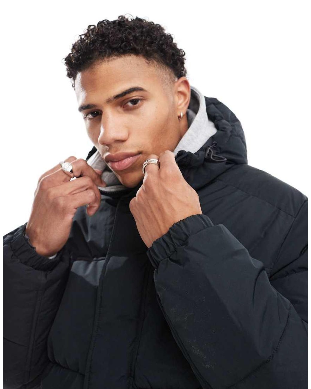 Jack & Jones Blue Short Puffer Jacket for men