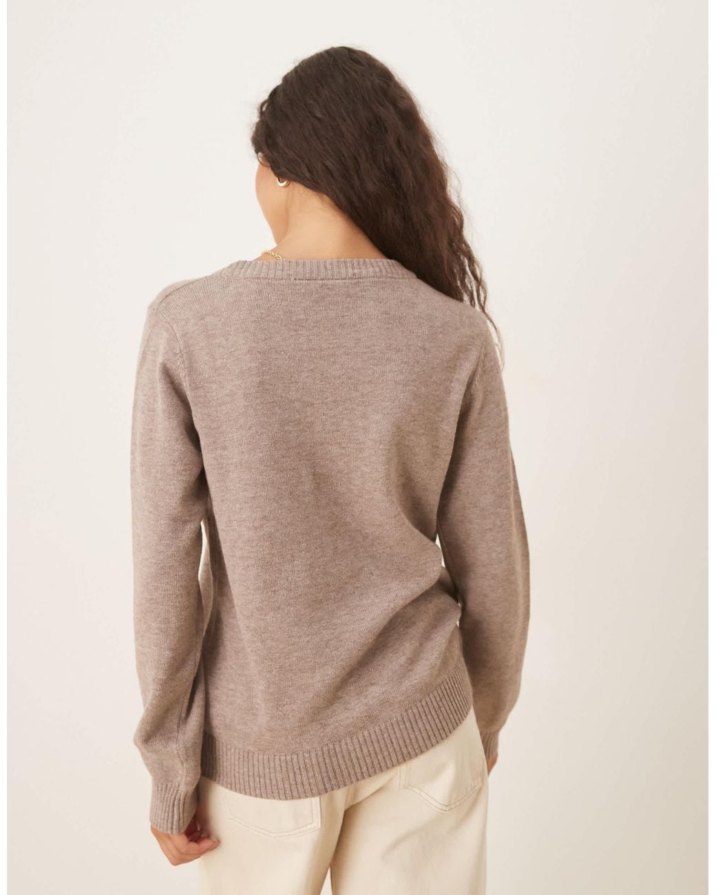 Vila Brown – strickpullover