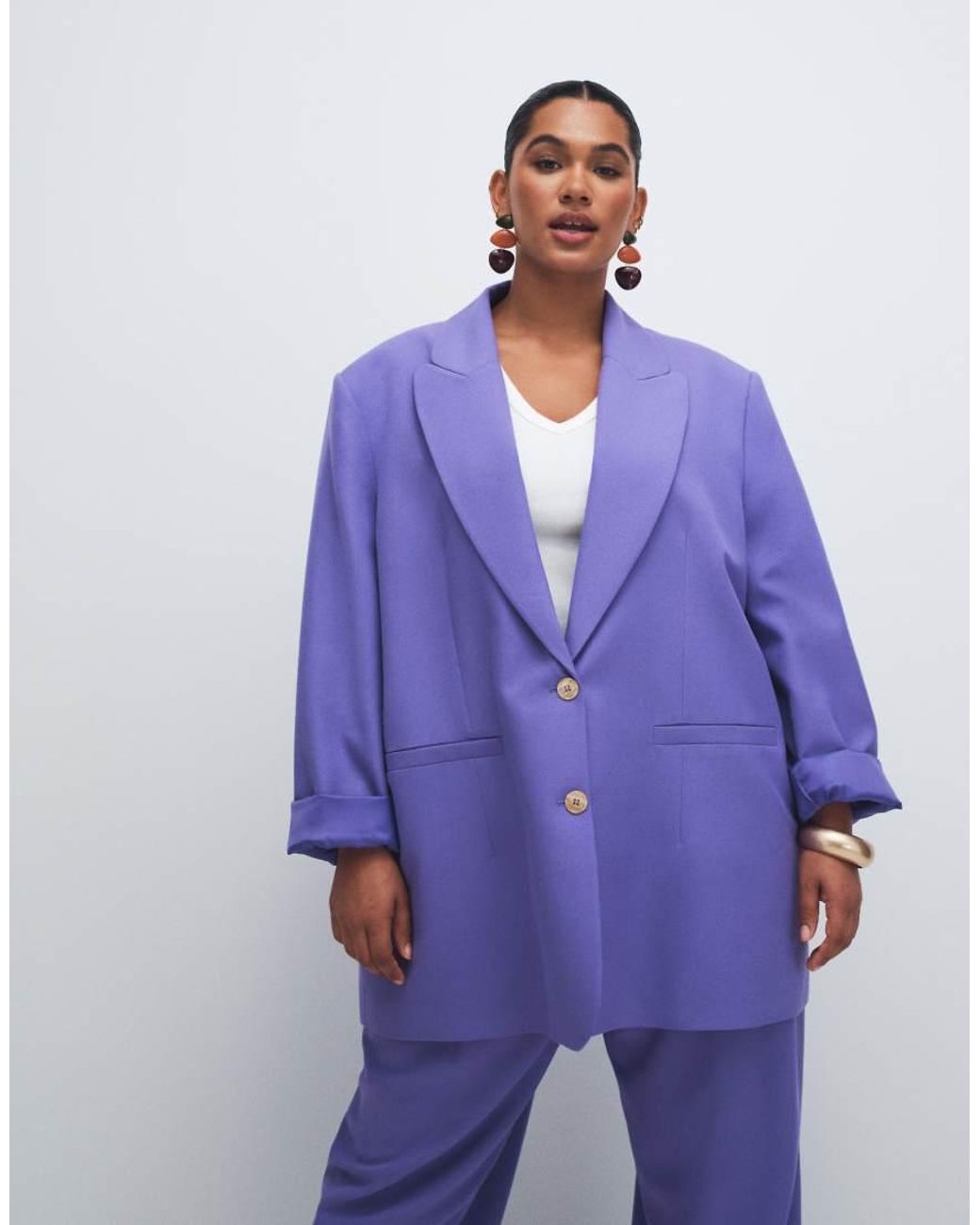 ASOS Purple Curve Tailored Relaxed Mensy Blazer