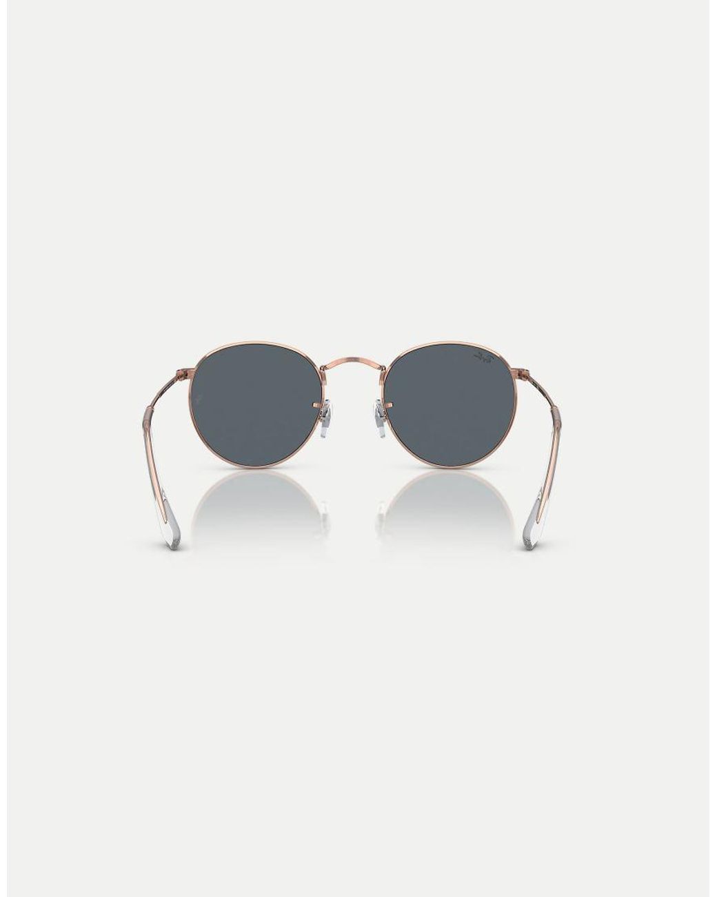 Ray-Ban Blue Round Metal Rose Round Sunglasses