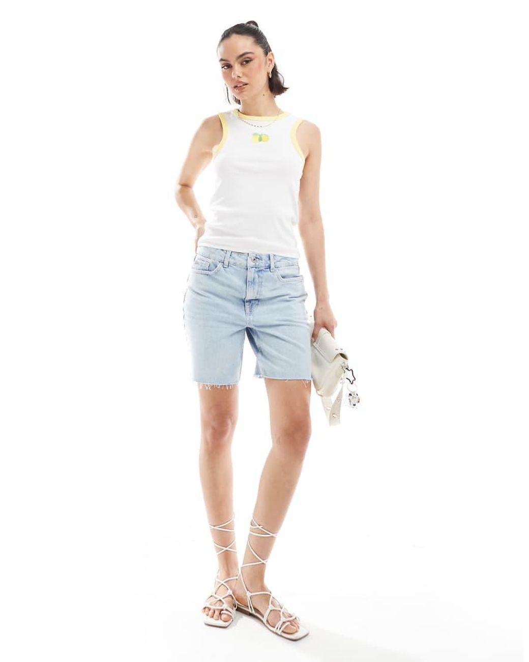 New Look Blue Denim Bermuda Short