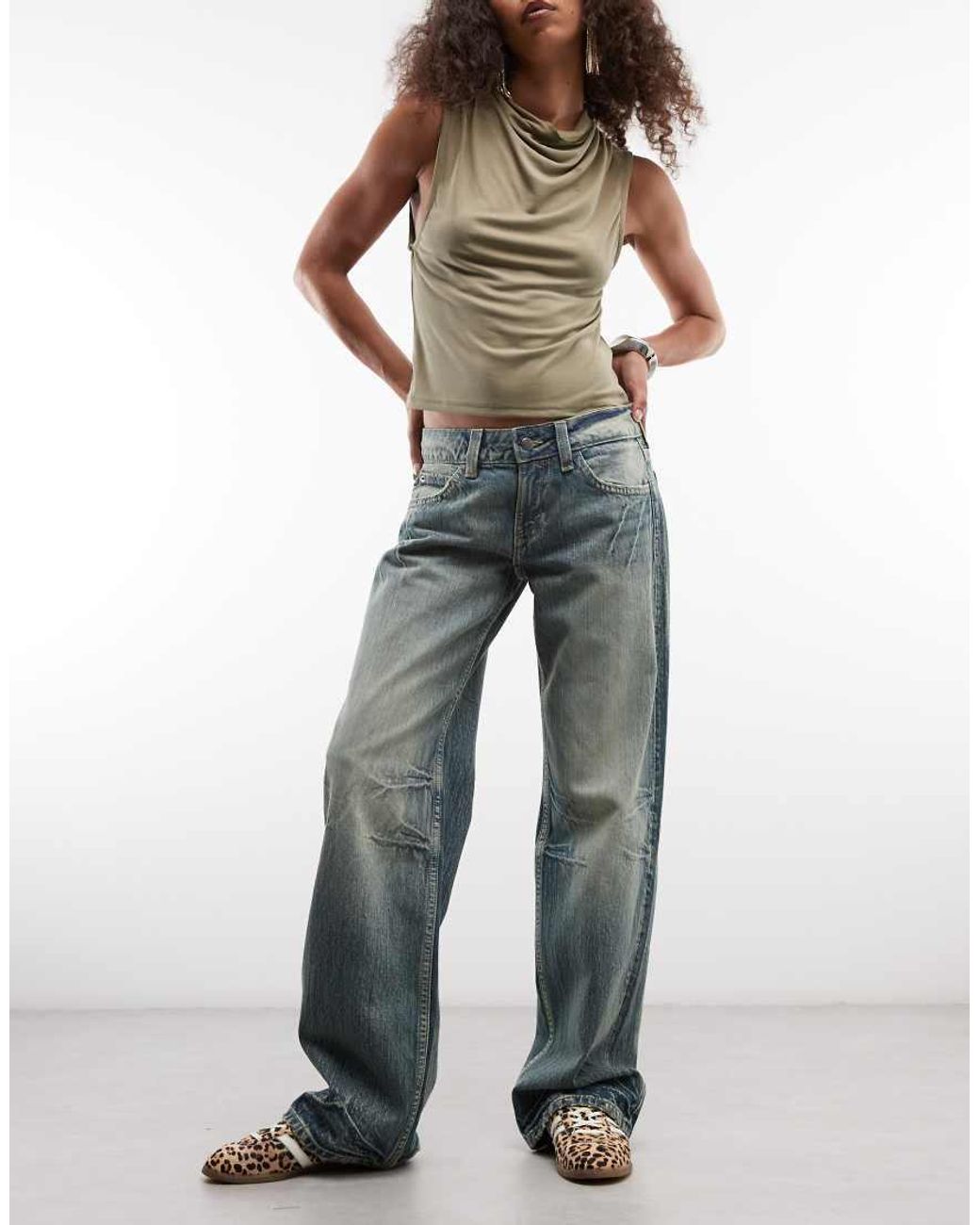 Cheap Monday Blue Messy Loose Fit Denim Jeans