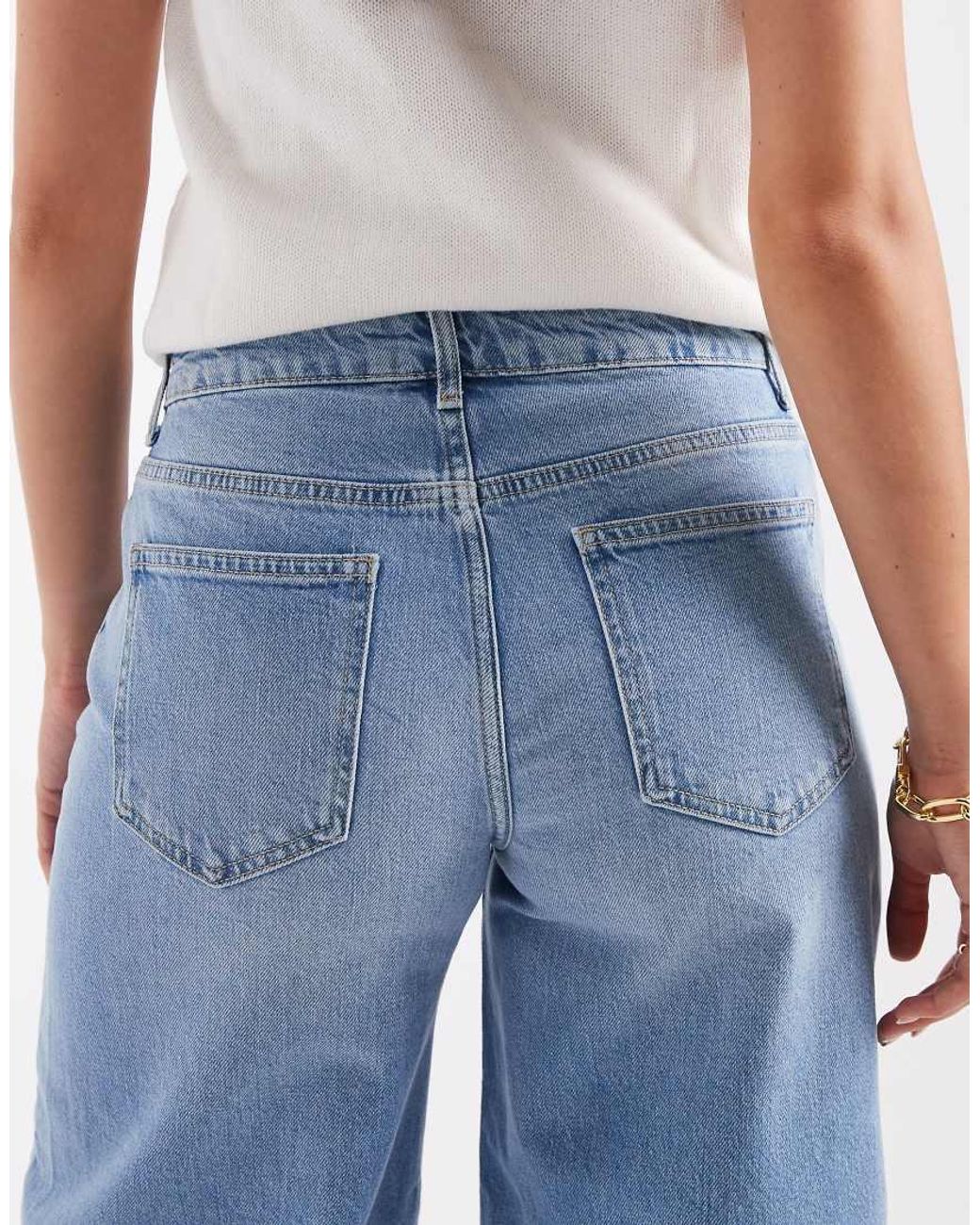 ASOS Blue Culotte Crop Jean
