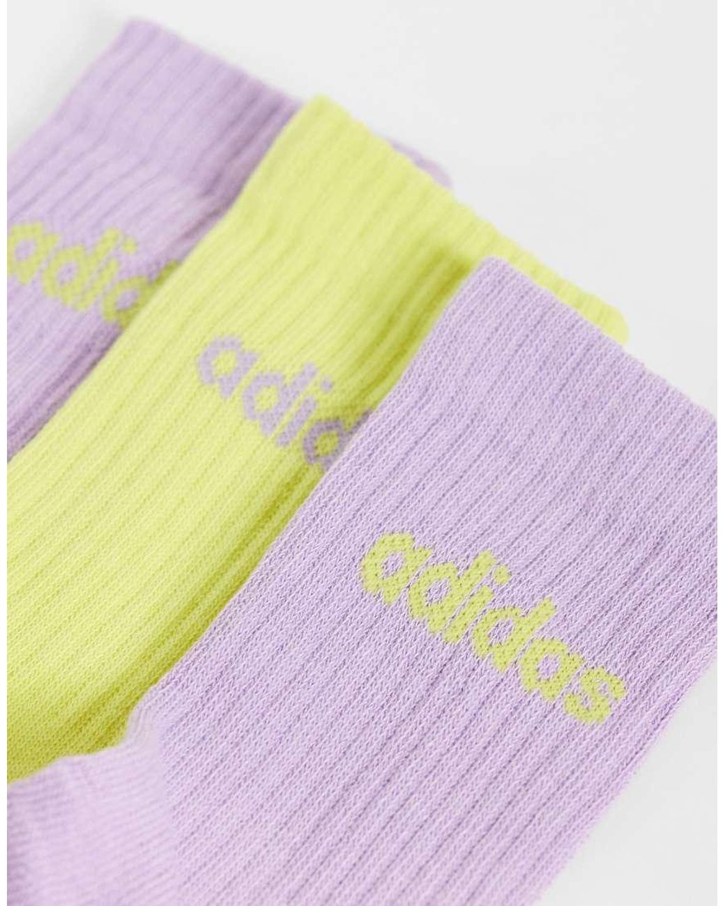 Adidas Originals Purple Three Stripes Studios Crew Socks