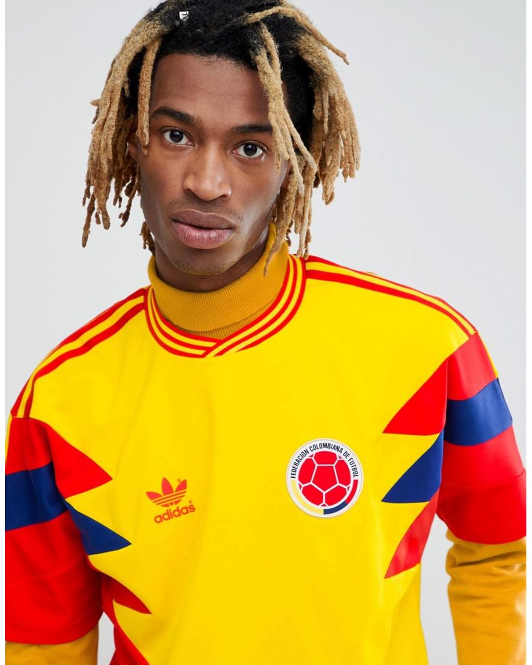 adidas Originals Retro Colombia Football Jersey In Yellow Cd6956 for Men |  Lyst