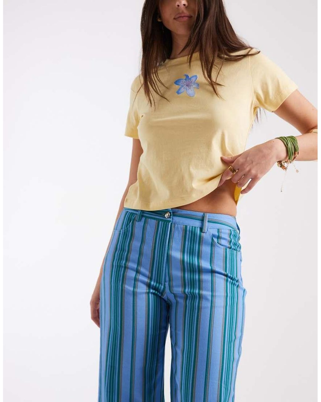 laagam Blue Leroy Low Rise Trousers
