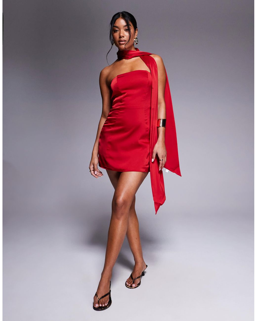 camila formal ruched open back mini dress Angeleine Ruched Tie Back Mini Dress | Guava | Womens