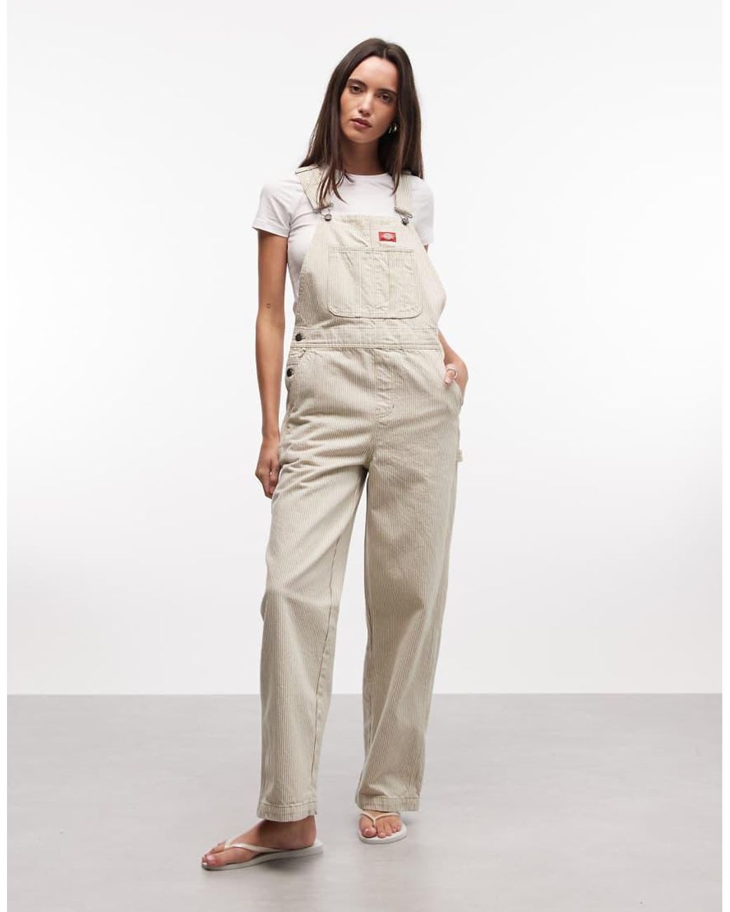 Dickies Natural Hickory Striped Dungarees